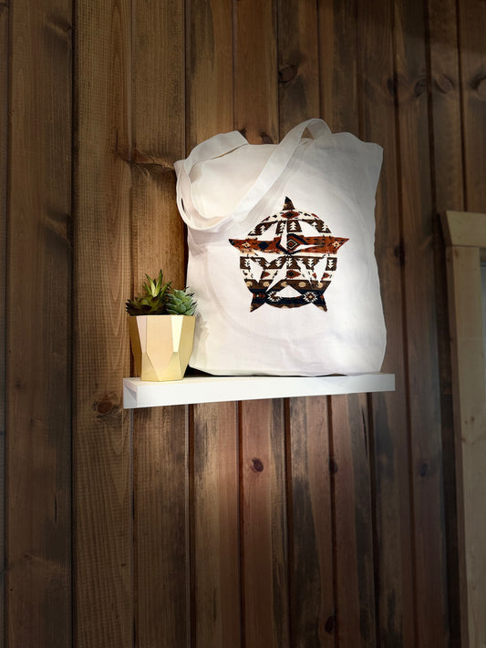 Large Western Star Canvas Bag