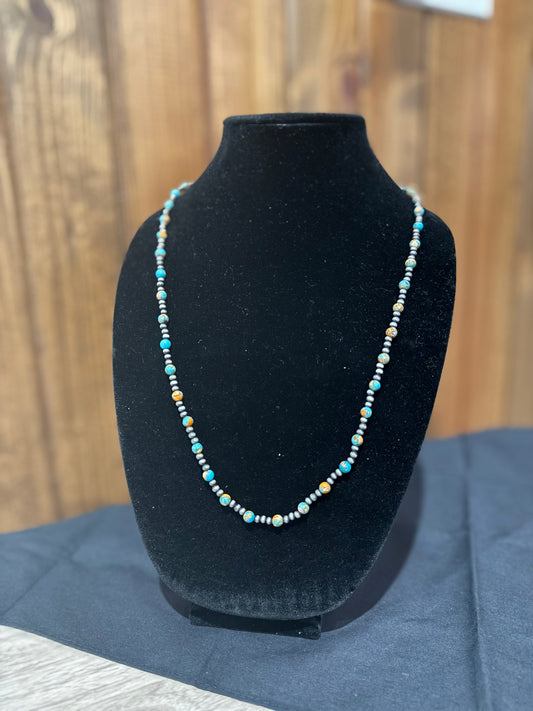 Multi-Bead Long Necklace