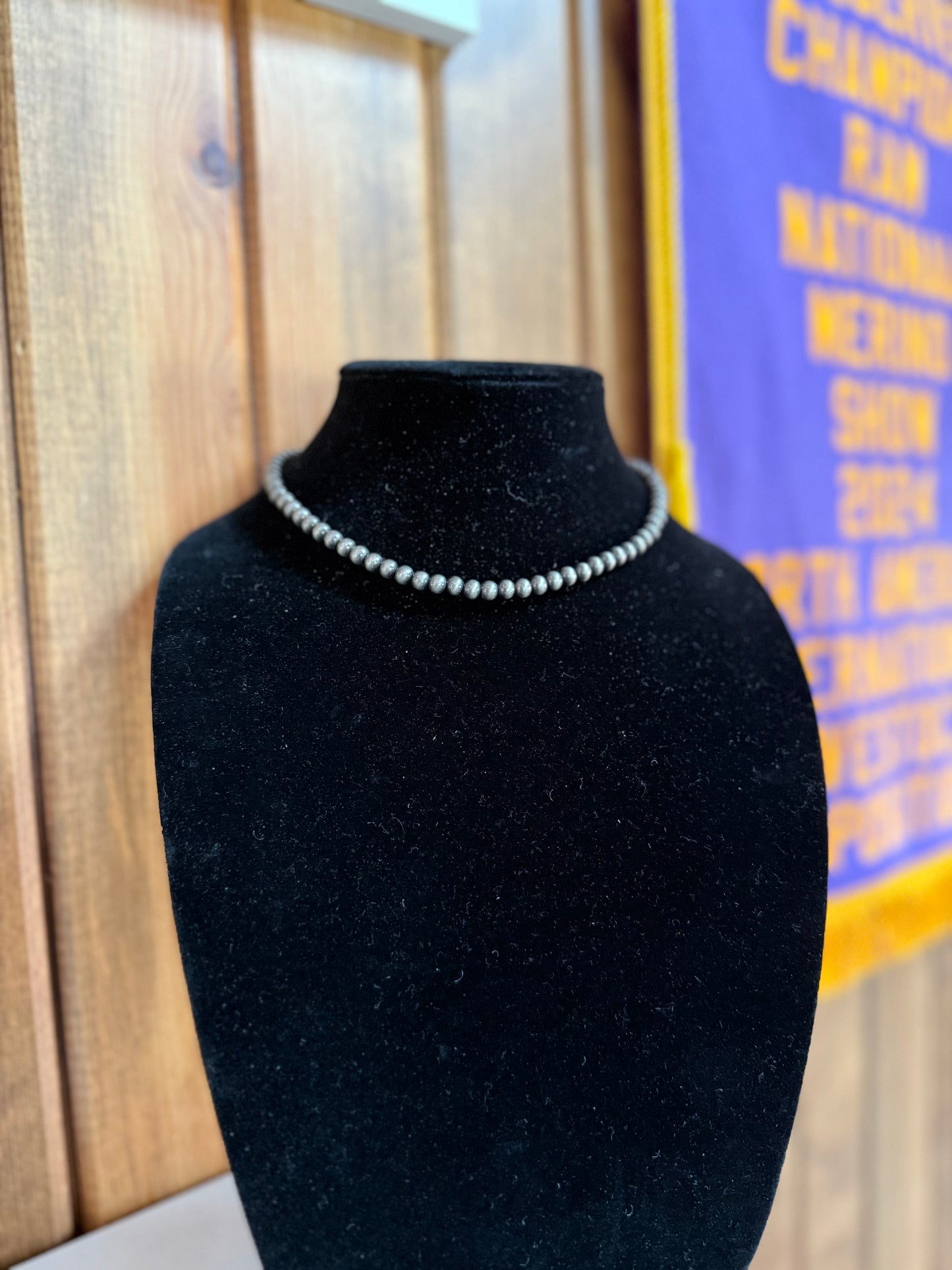 16” 6mm Navajo Pearl Necklace