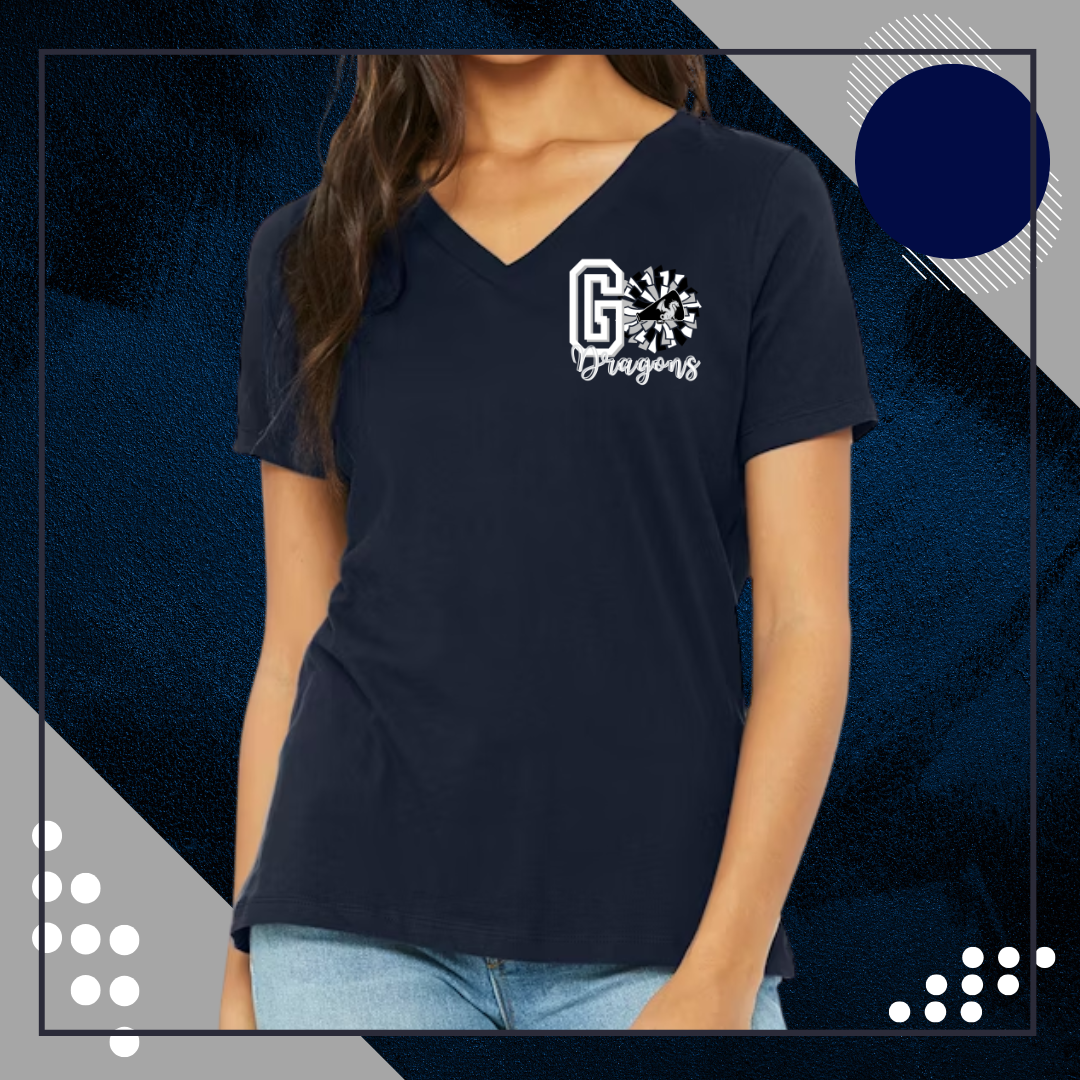 WC Women's Relaxed Navy V-Neck Tee