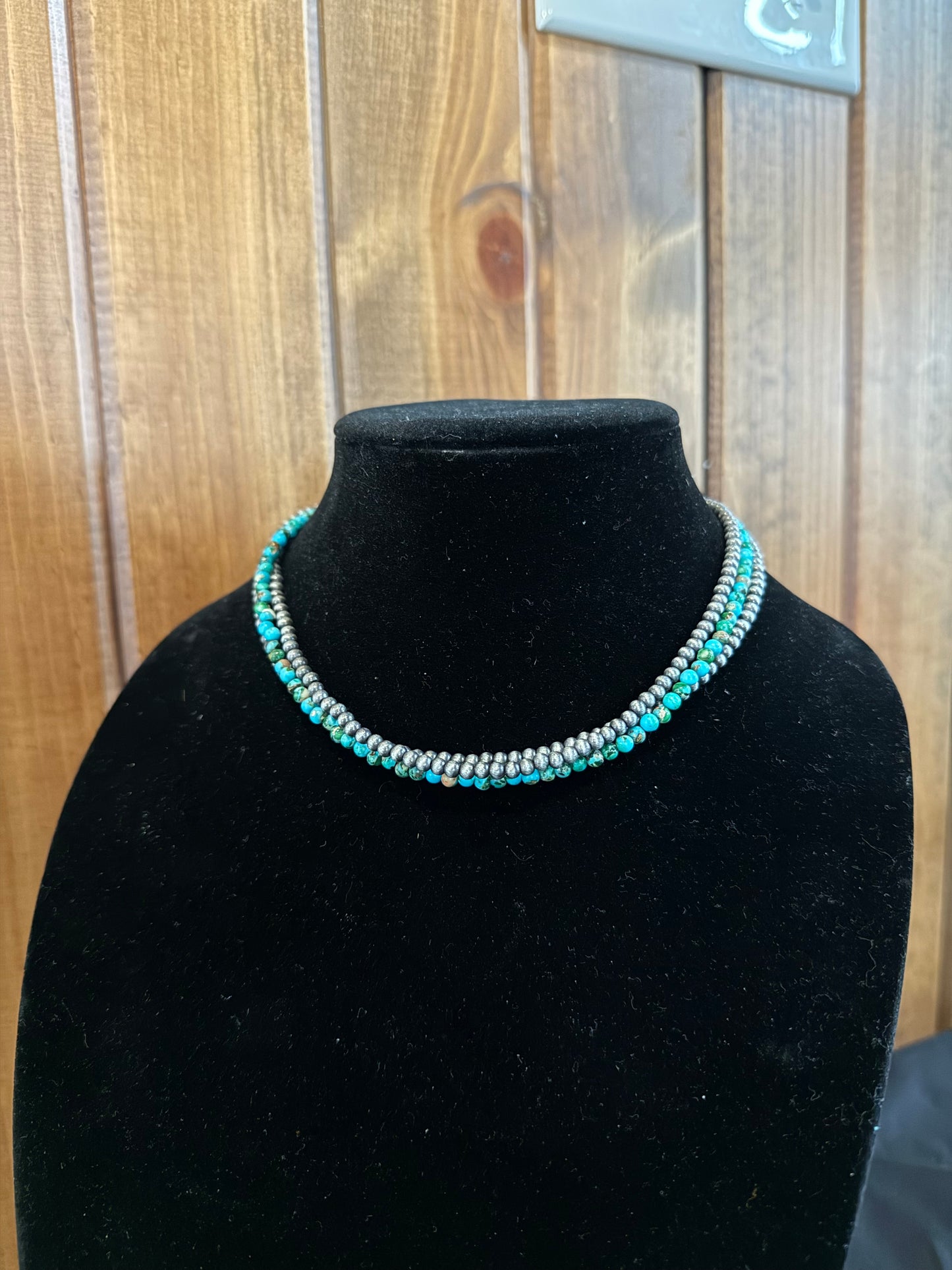 Three Strand Many Beads Necklace