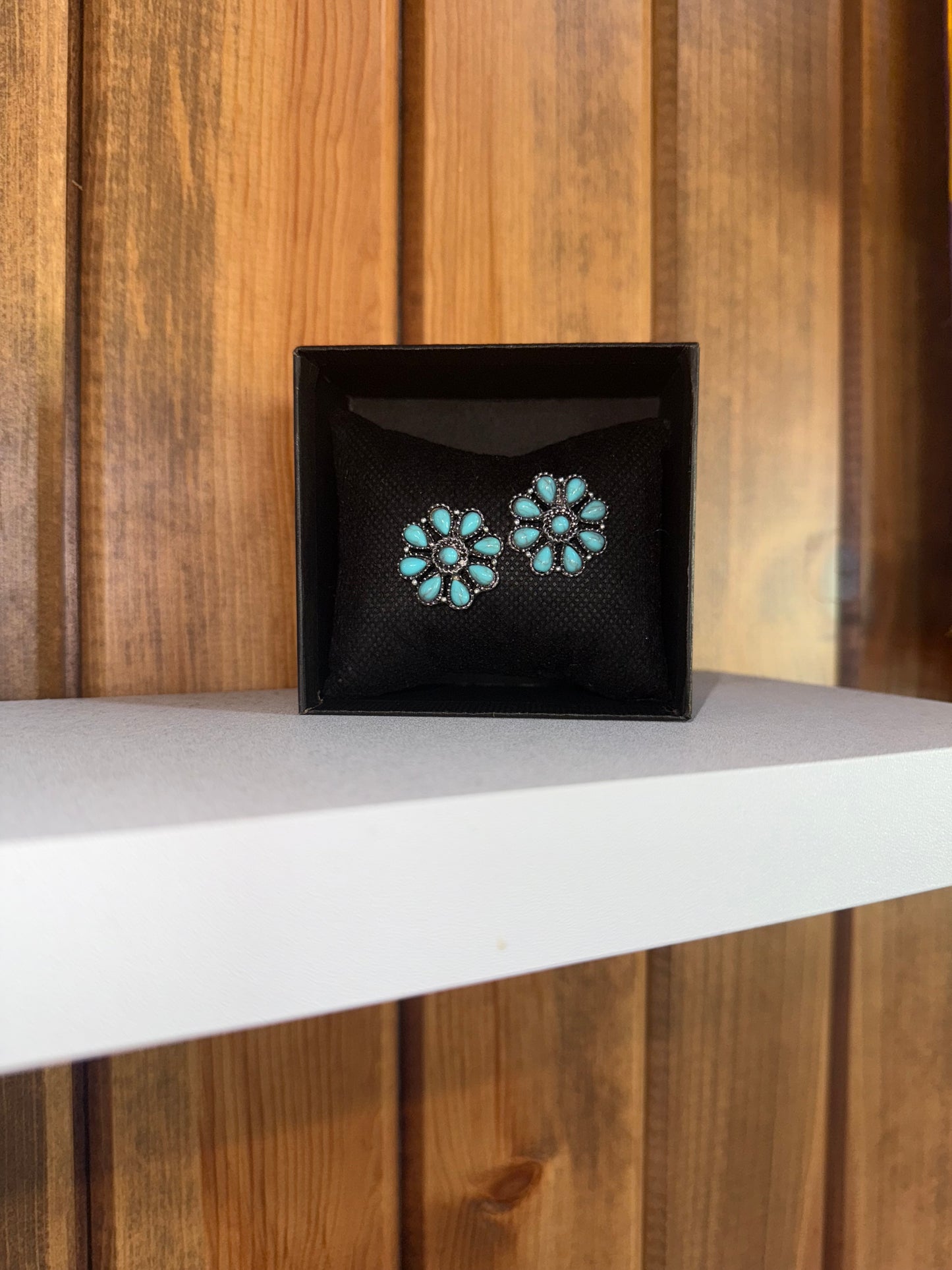 Small Concho Flower Stud Earrings
