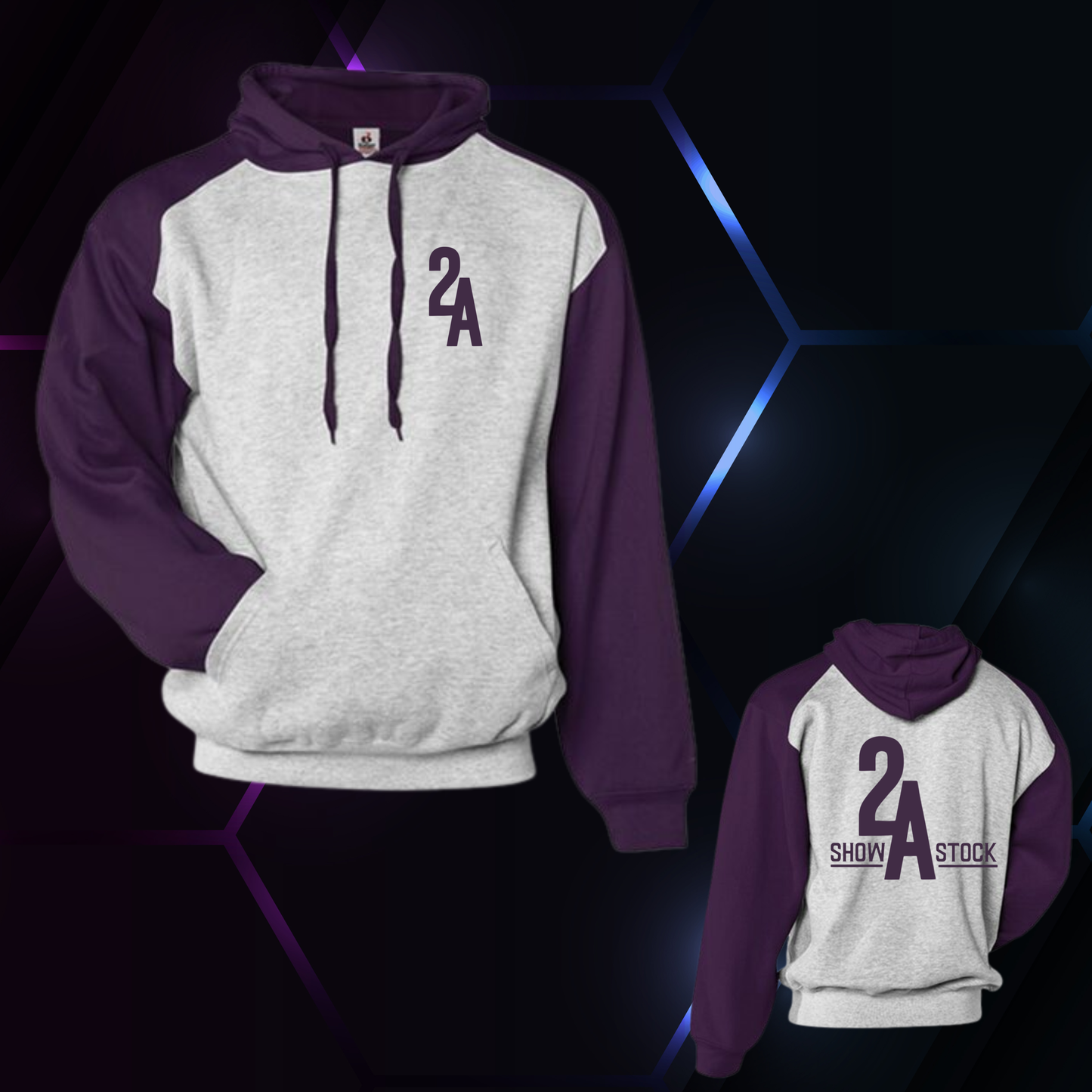 2A Purple Sleeve Hoodie