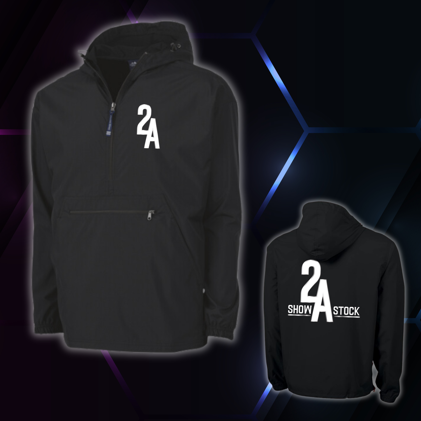 2A Black Windbreaker