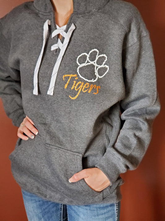 School Spirit Hockey Tie Hoodie