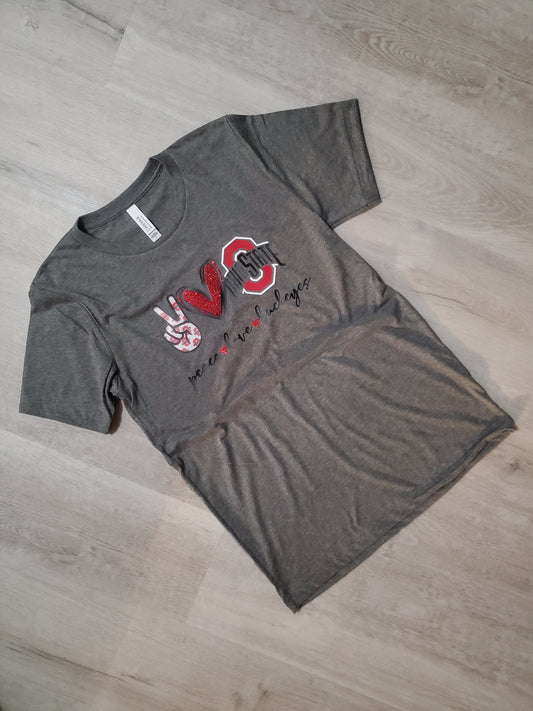Peace, Love, Buckeyes Tee