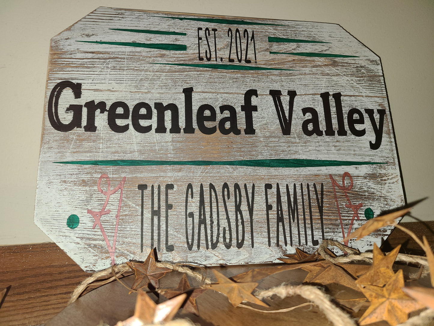 Small Wooden Octagon Farm Sign