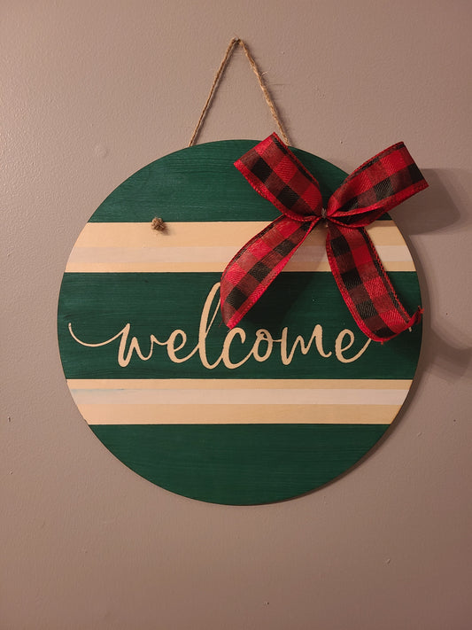Plaid Bow Door Hanger
