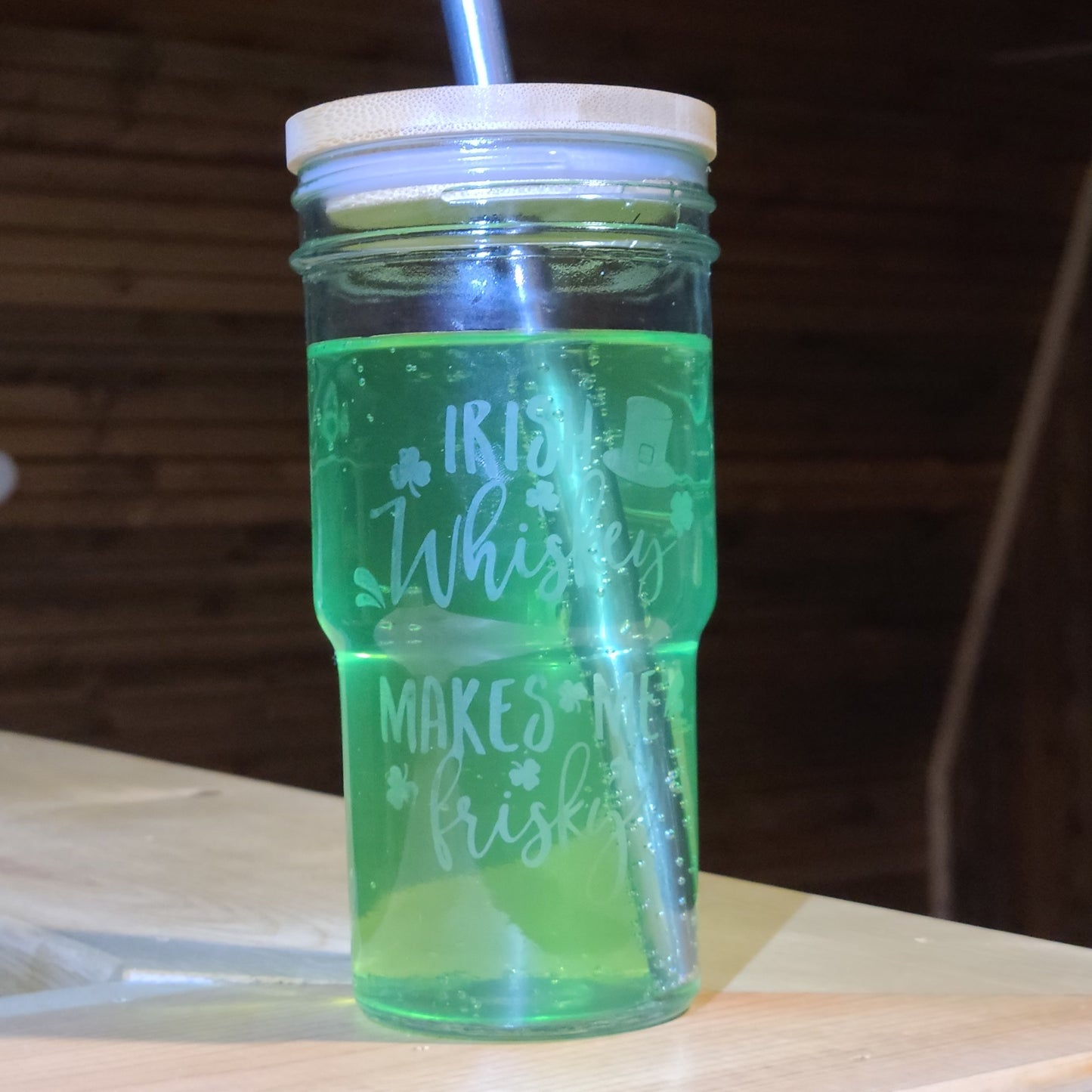 Irish Whiskey Makes Me Tipsy Glass Tumbler