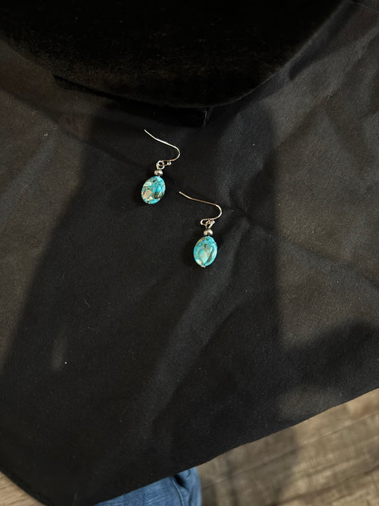 Full Oval Gem Earrings