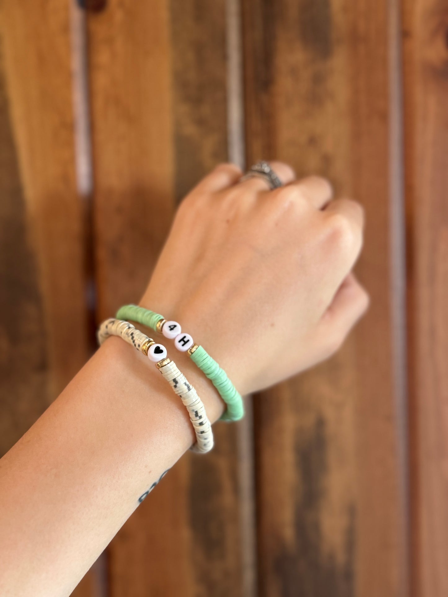 Clay Bead Bracelet Stacks