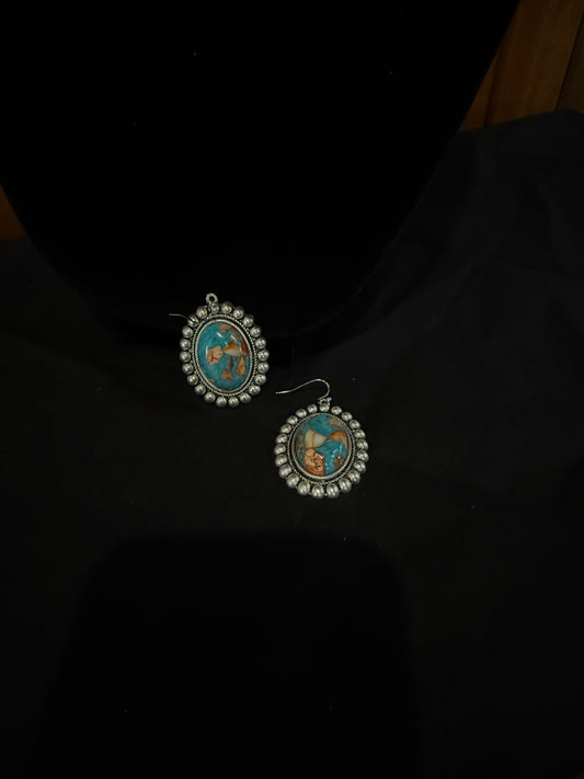 Studded Oval Earrings