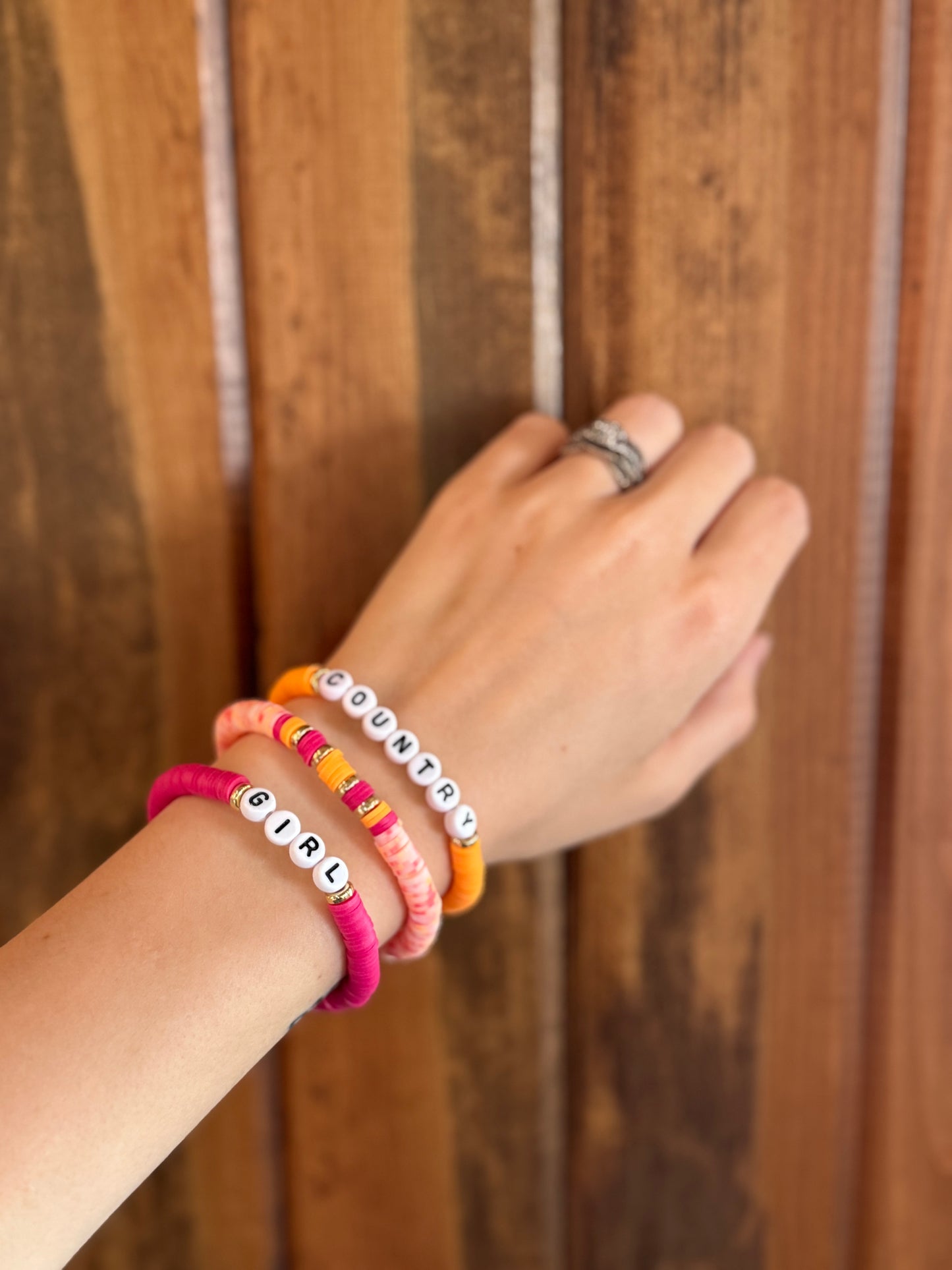 Clay Bead Bracelet Stacks