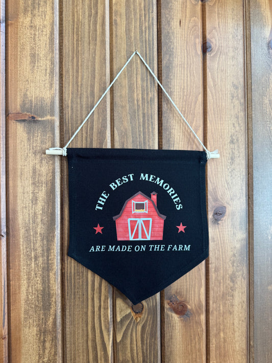 Memories are Made on the Farm Canvas Banner