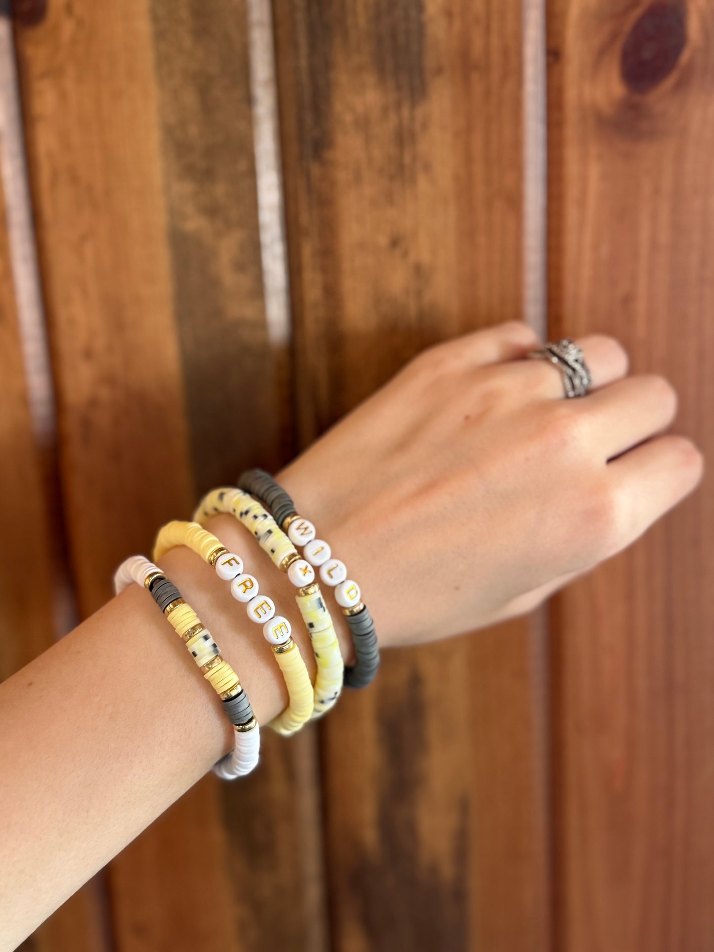 Clay Bead Bracelet Stacks