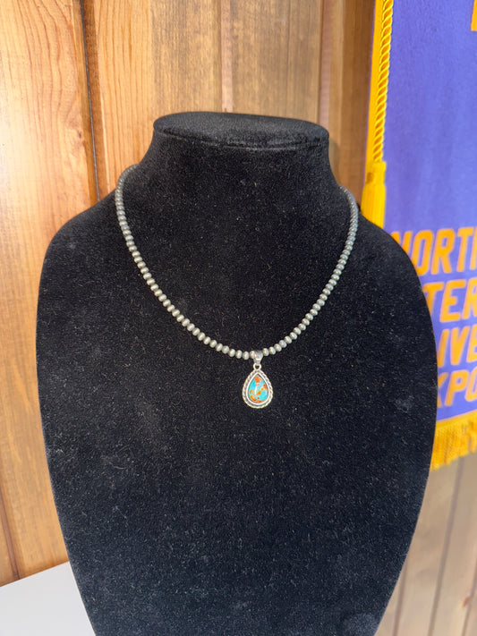 Navajo Drop Gemstone Necklace