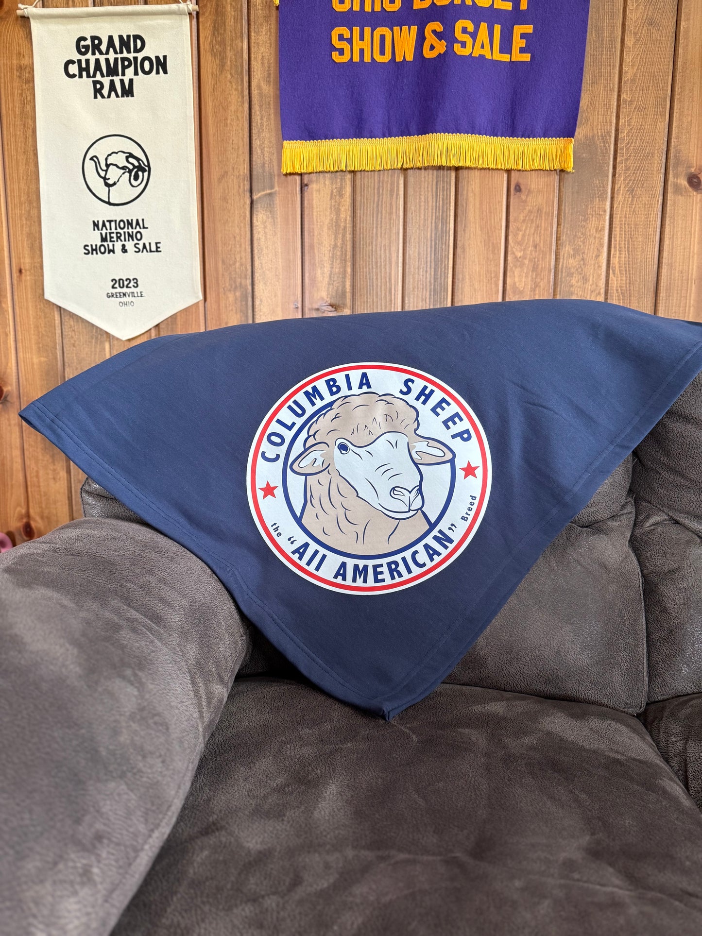Columbia Logo Blankets
