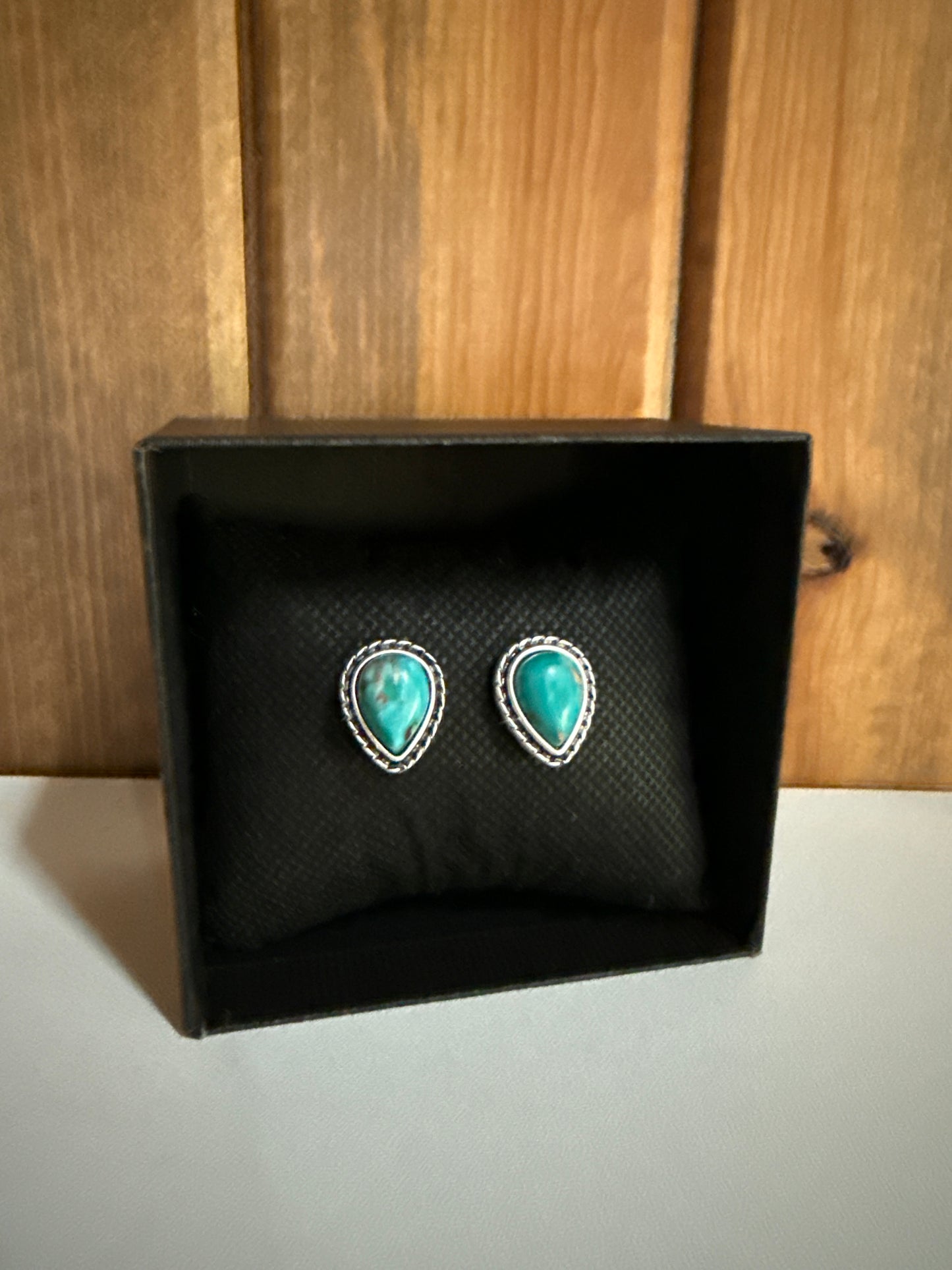 13mm Drop Gemstone Stud Earrings