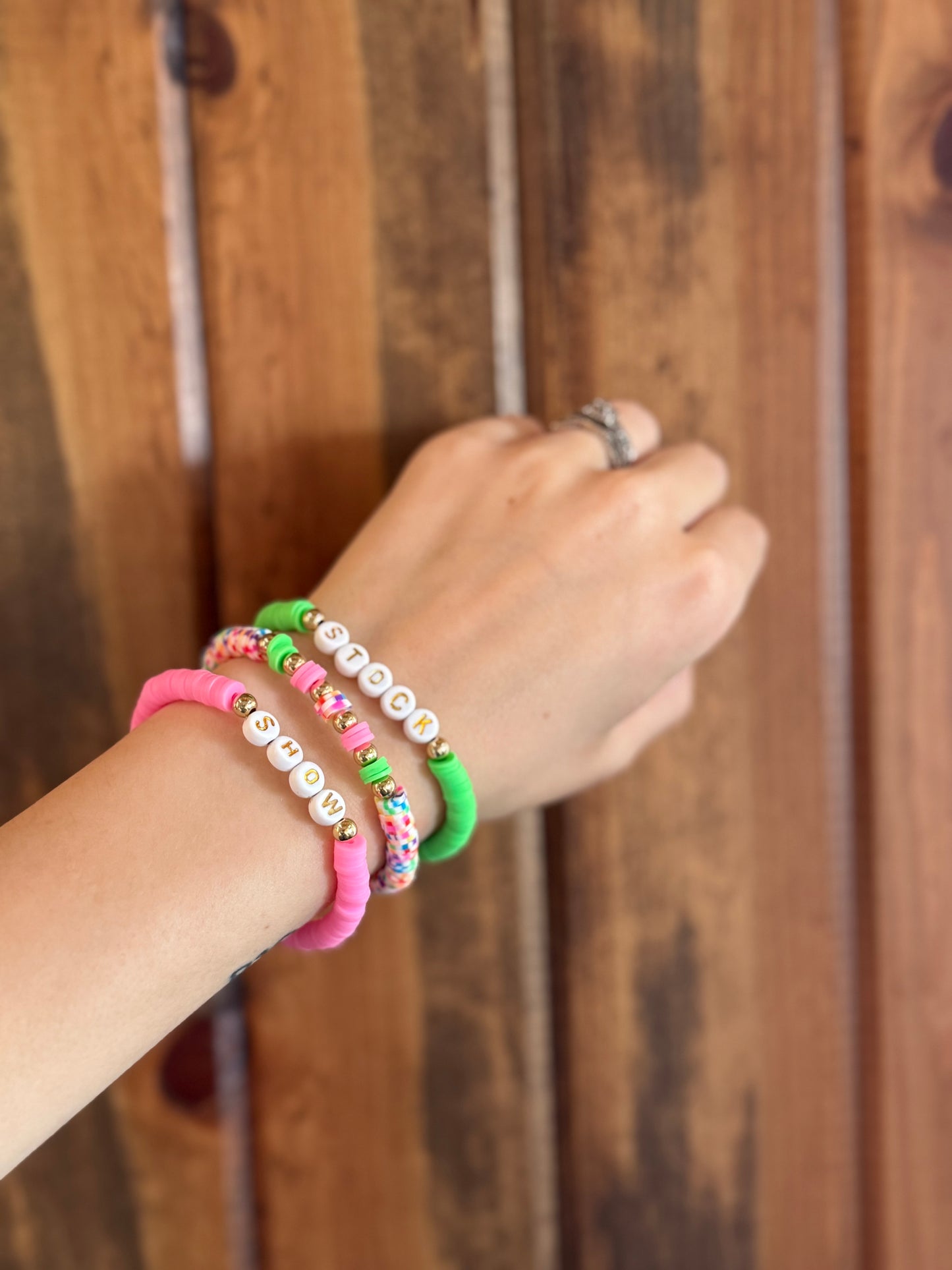 Clay Bead Bracelet Stacks