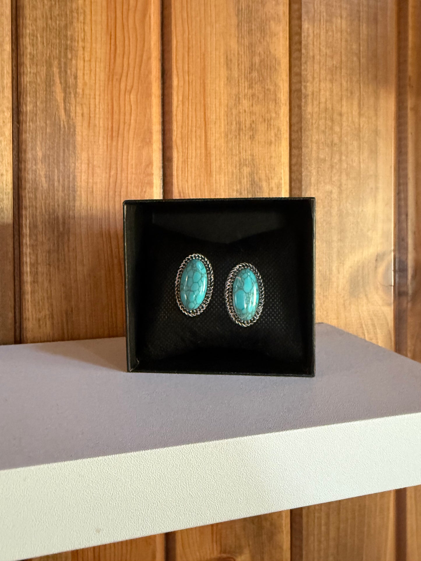 Oval Post Stud Earrings