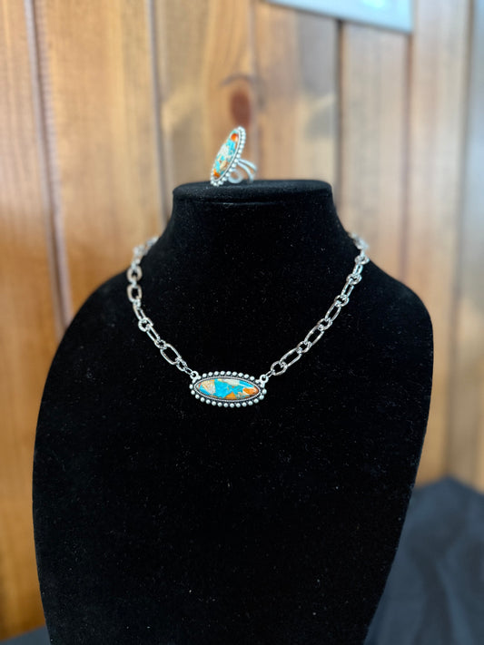 Studded Flat Oval Set