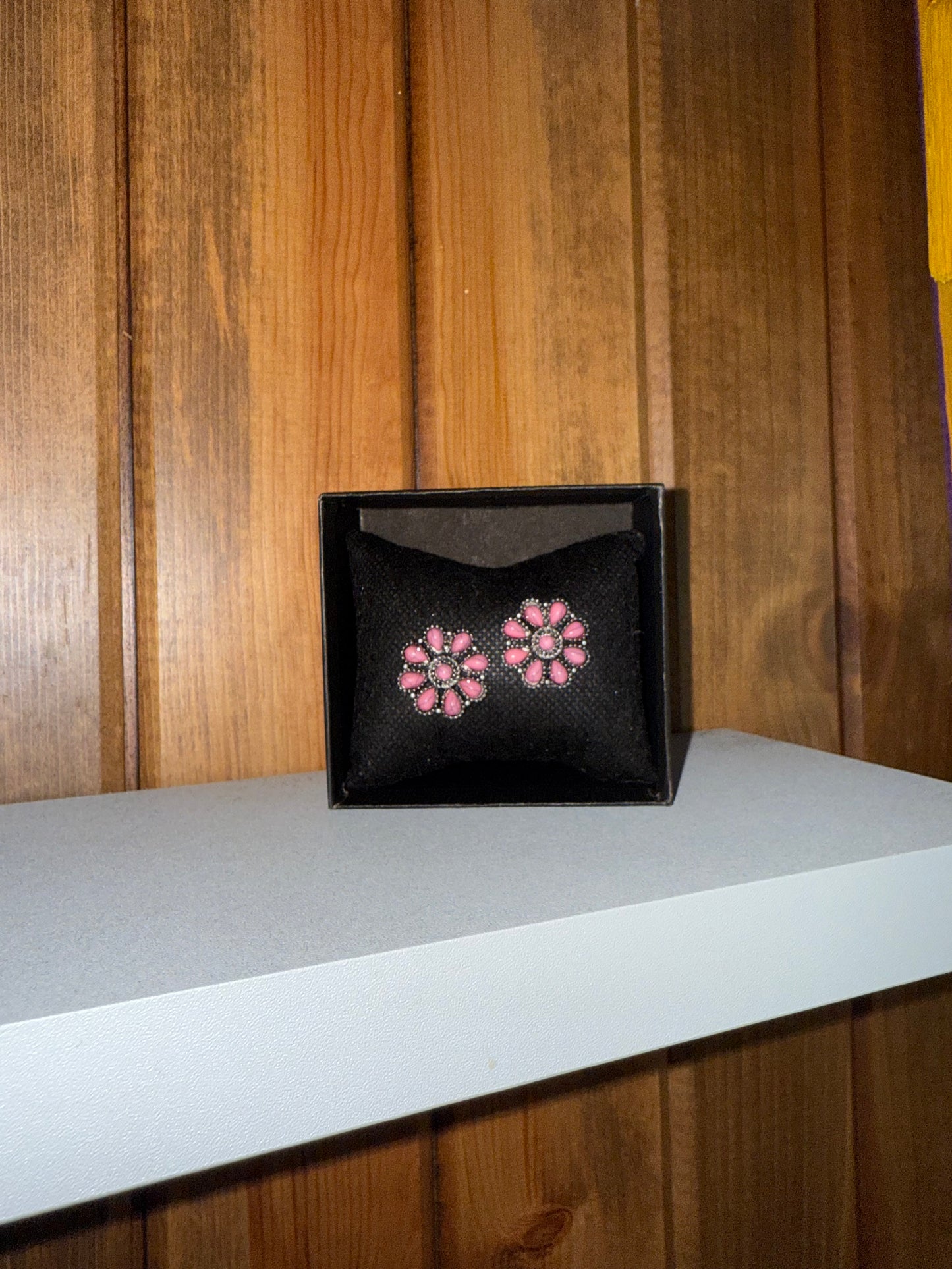 Small Concho Flower Stud Earrings