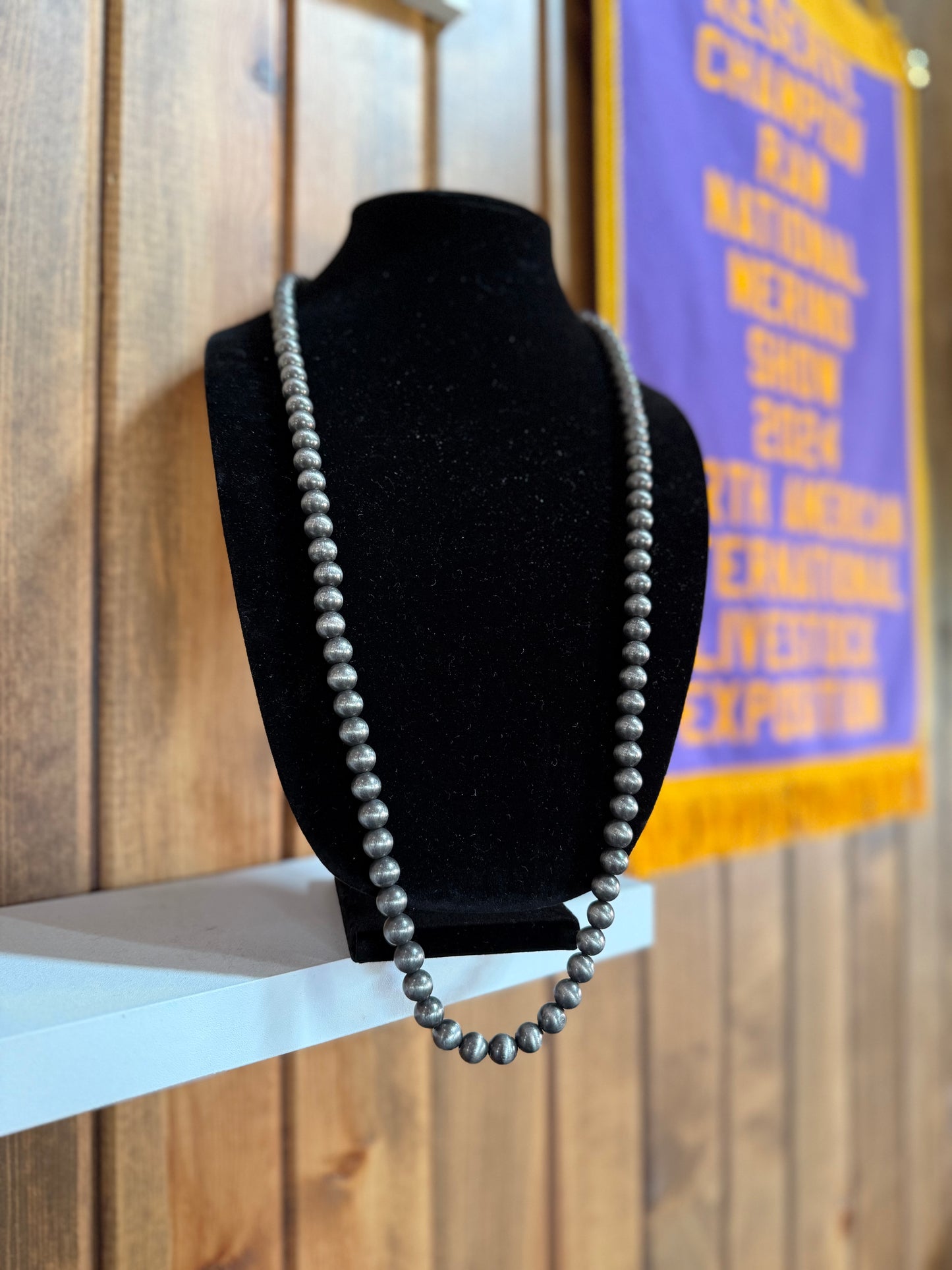 32” 10mm Navajo Pearl Necklace
