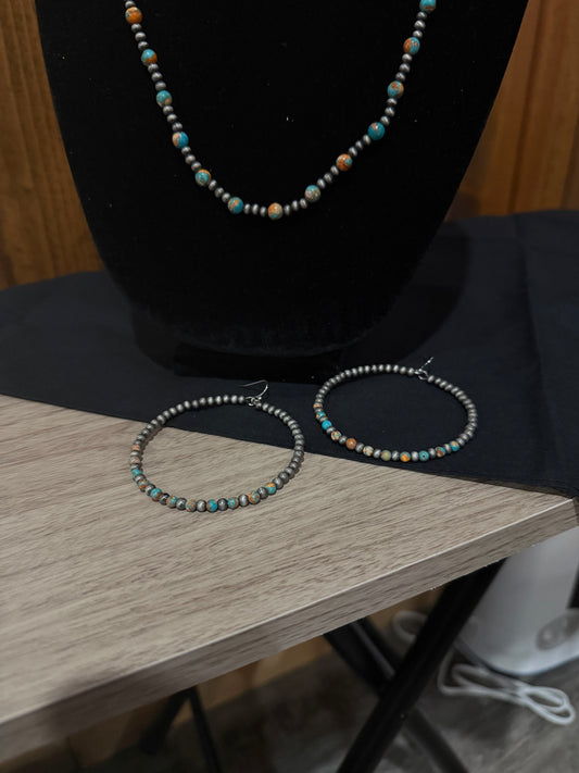 Multi-Bead Hoop Earrings