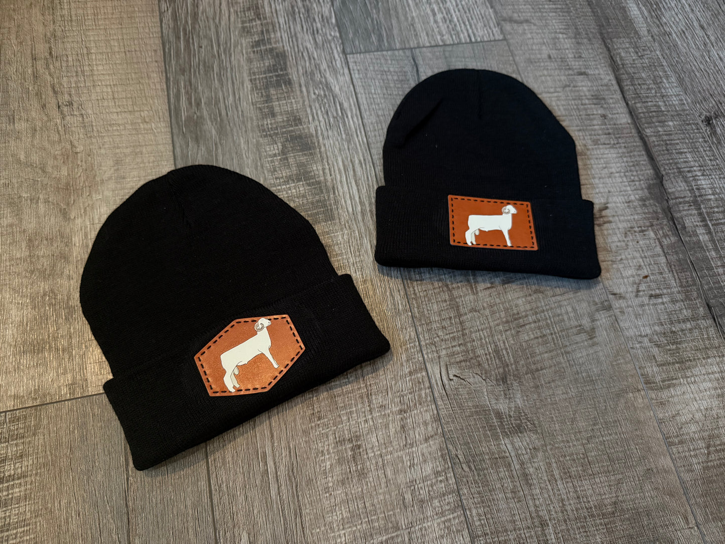 Horned Dorset Stitched Patch Beanie