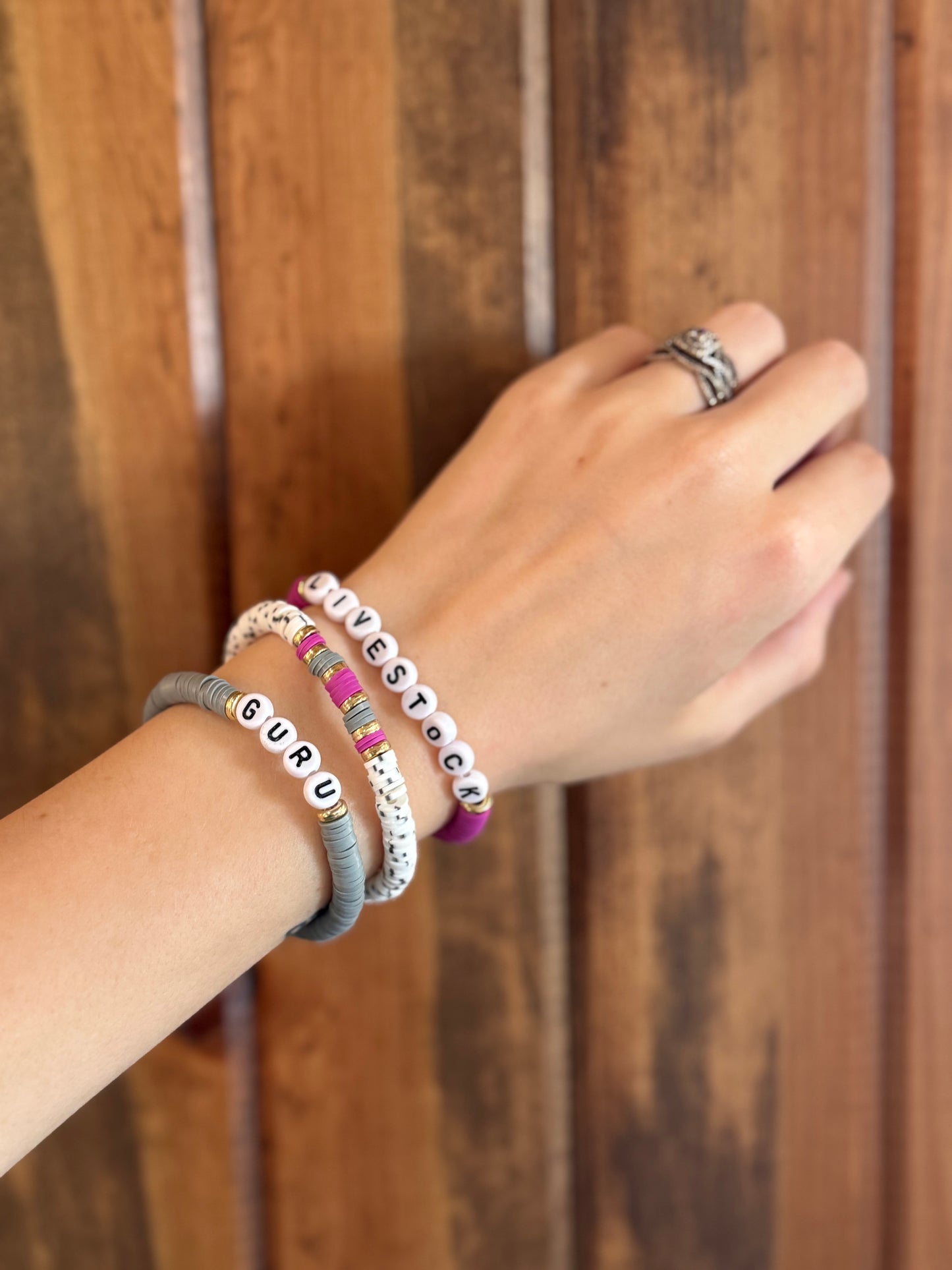 Clay Bead Bracelet Stacks