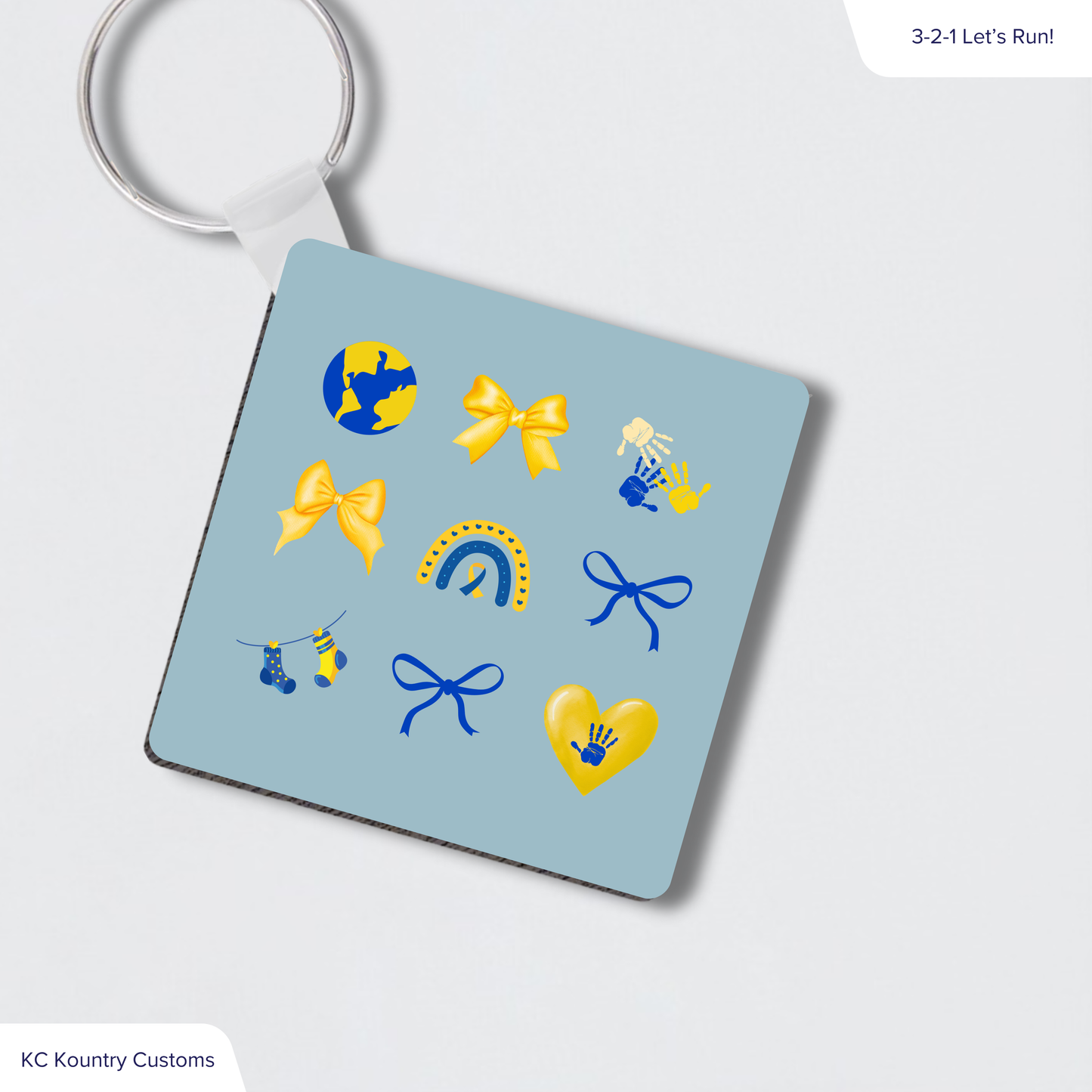 Down Syndrome Awareness Patchwork Keychain