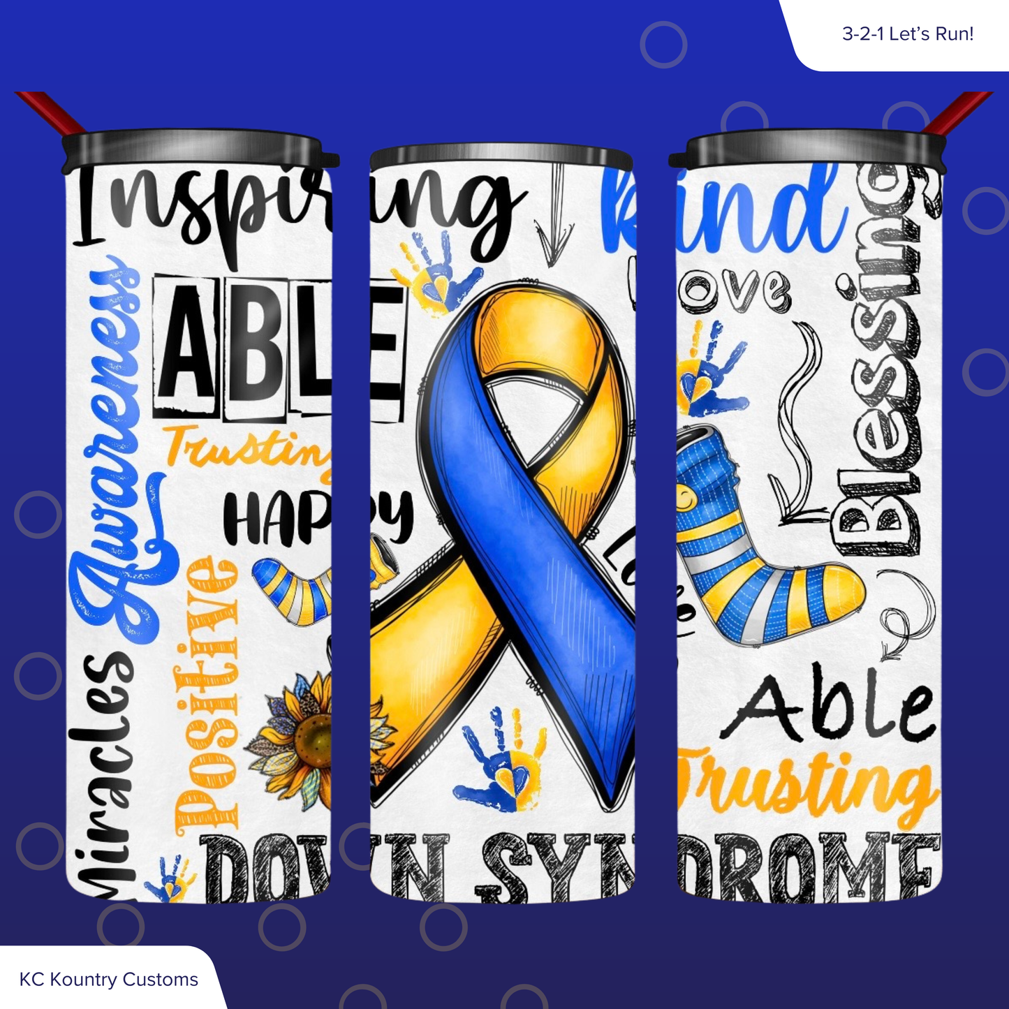 Down Syndrome Awareness Typography Tumbler