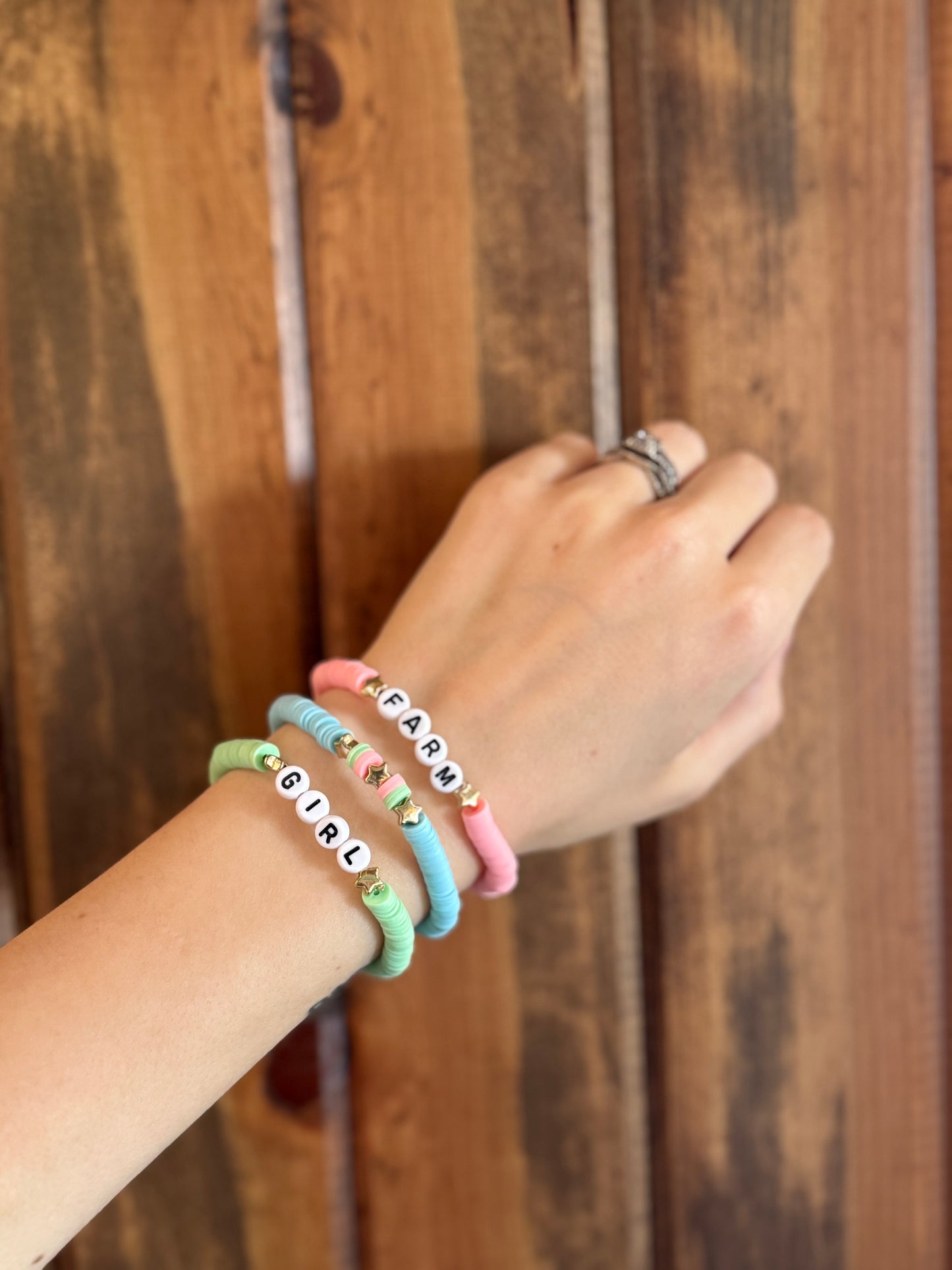 Clay Bead Bracelet Stacks
