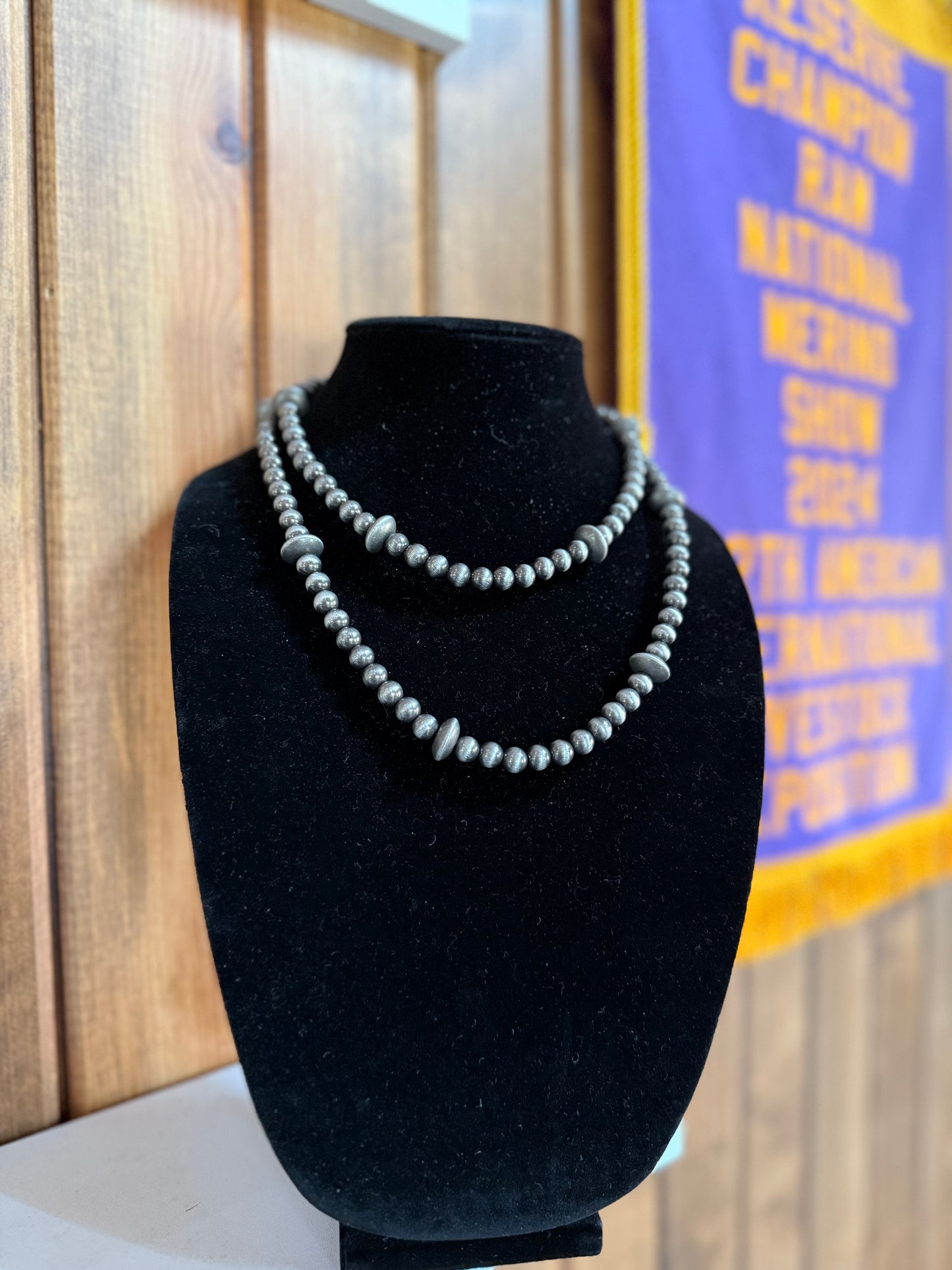 34” 8mm Navajo Pearl Necklace
