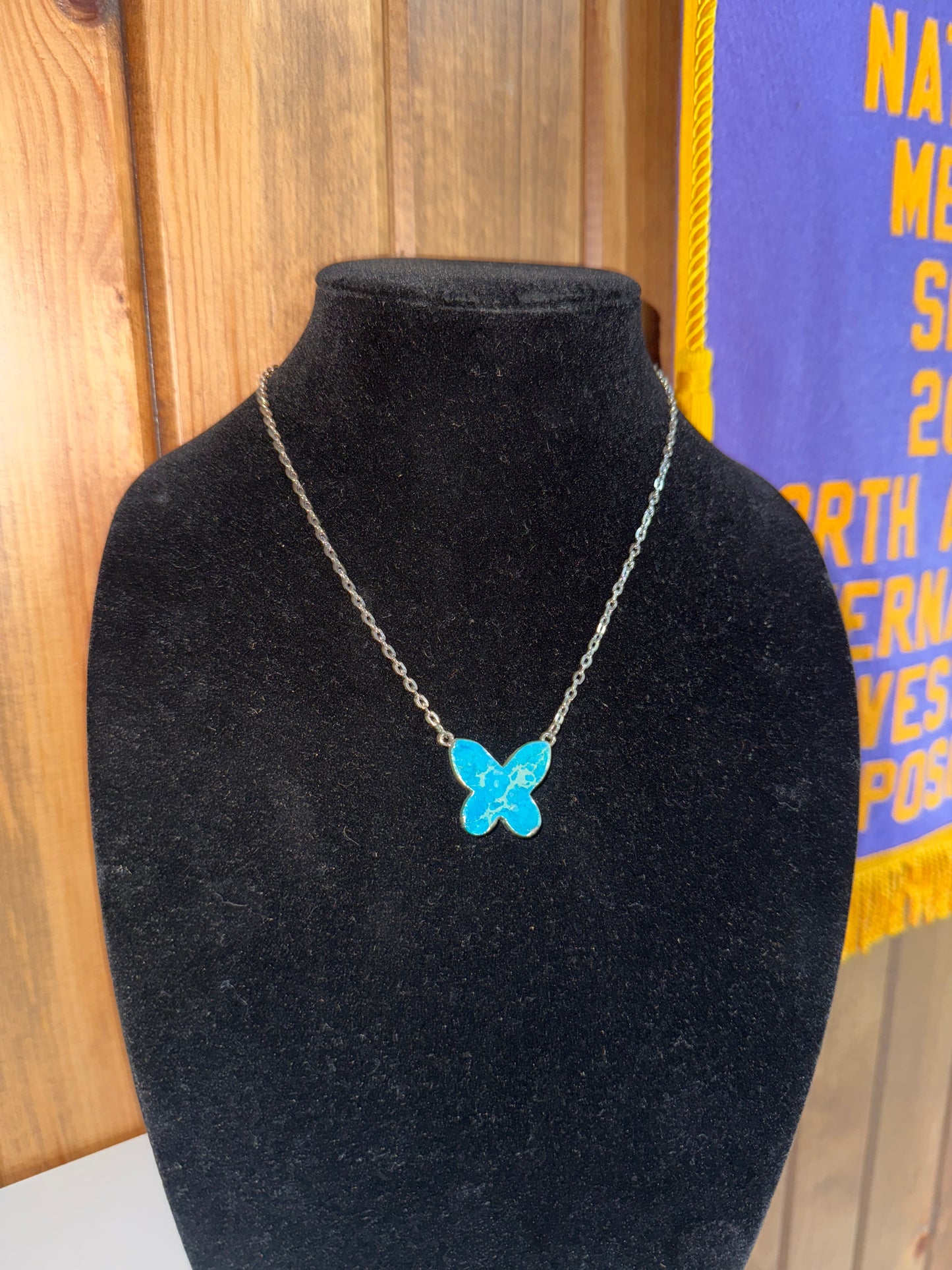 Butterfly Gemstone Necklace