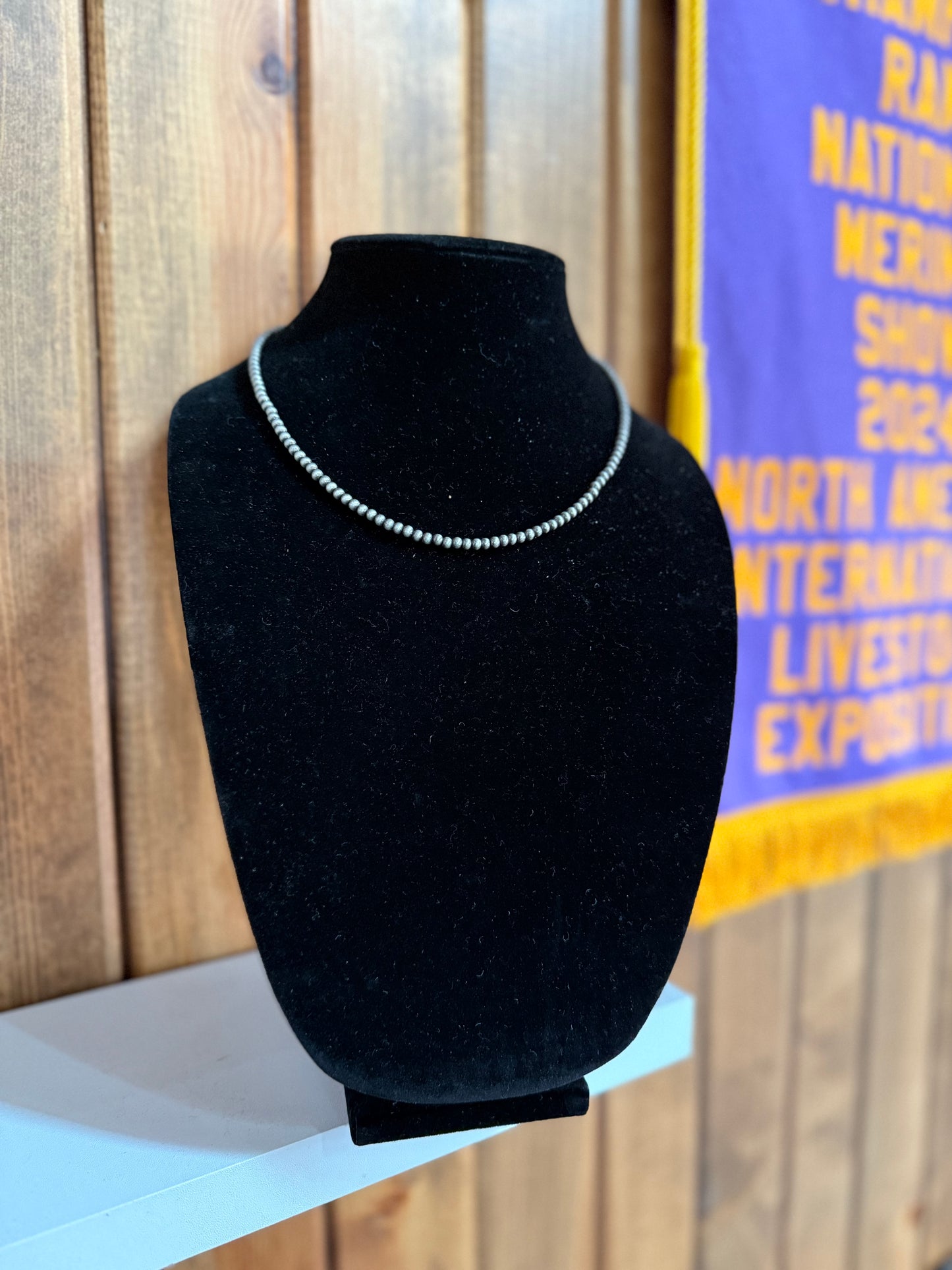 18” 4mm Navajo Pearl Necklace