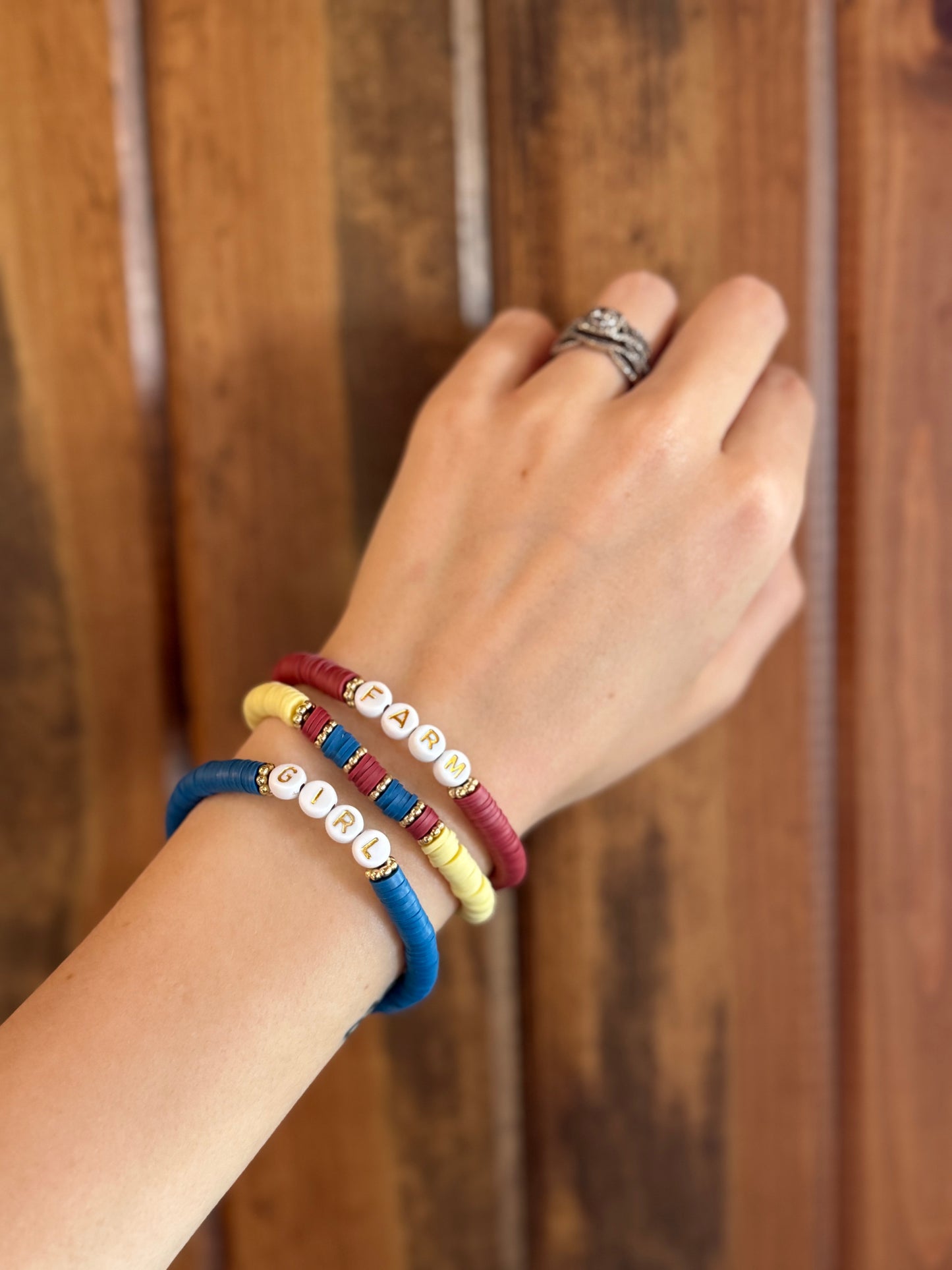 Clay Bead Bracelet Stacks