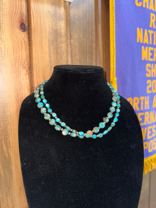 Handmade Gemstone 2 Strand Necklace