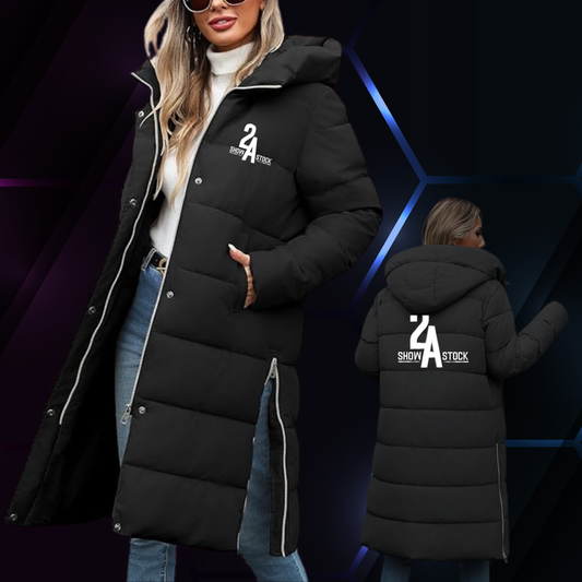 2A Long Black Puffer Coat