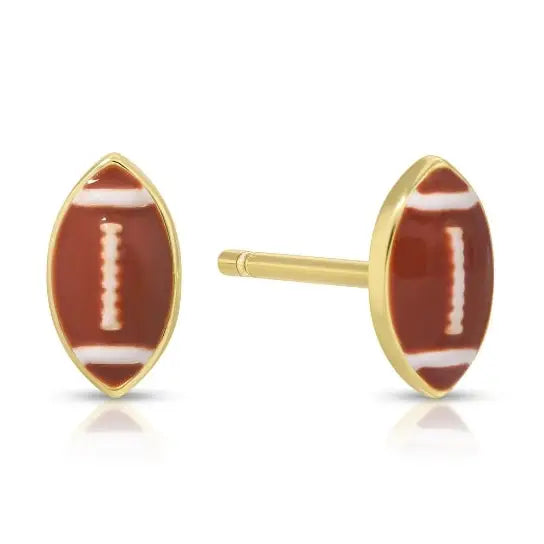 Minimalist Football Stud Sports Earrings