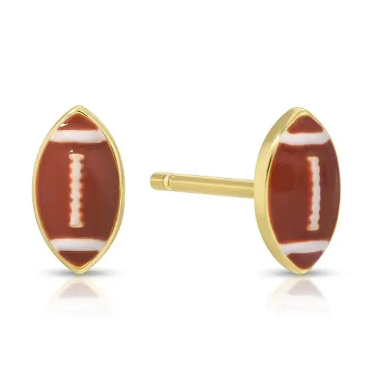 Minimalist Football Stud Sports Earrings