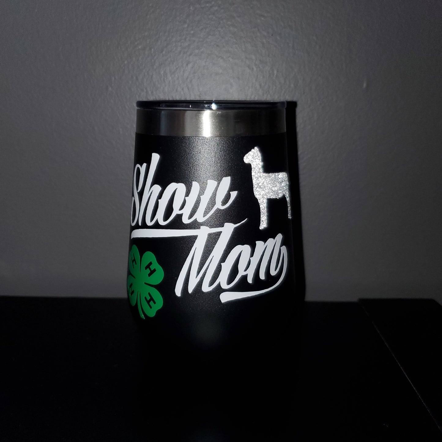 4H Show Mom Wine Tumbler