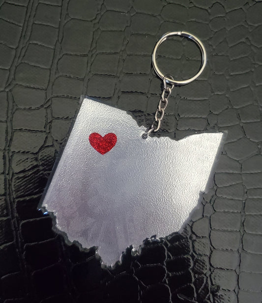 State Shaped Keychain