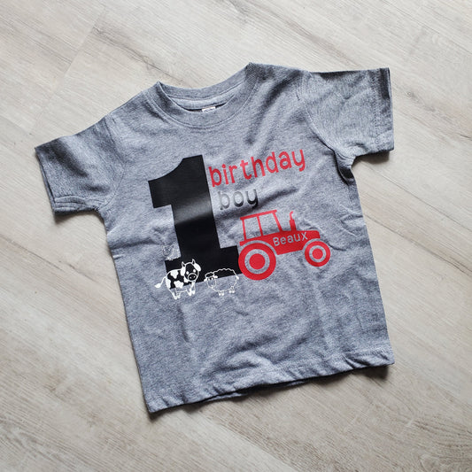 First Birthday Farmer Tee