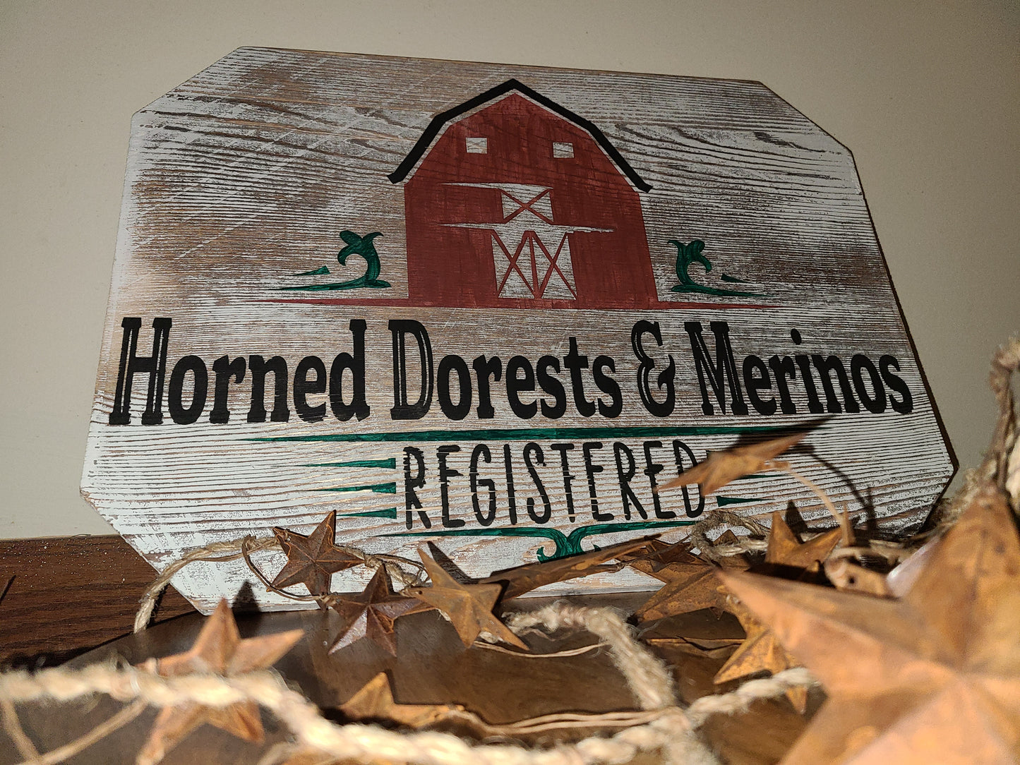 Small Wooden Octagon Farm Sign