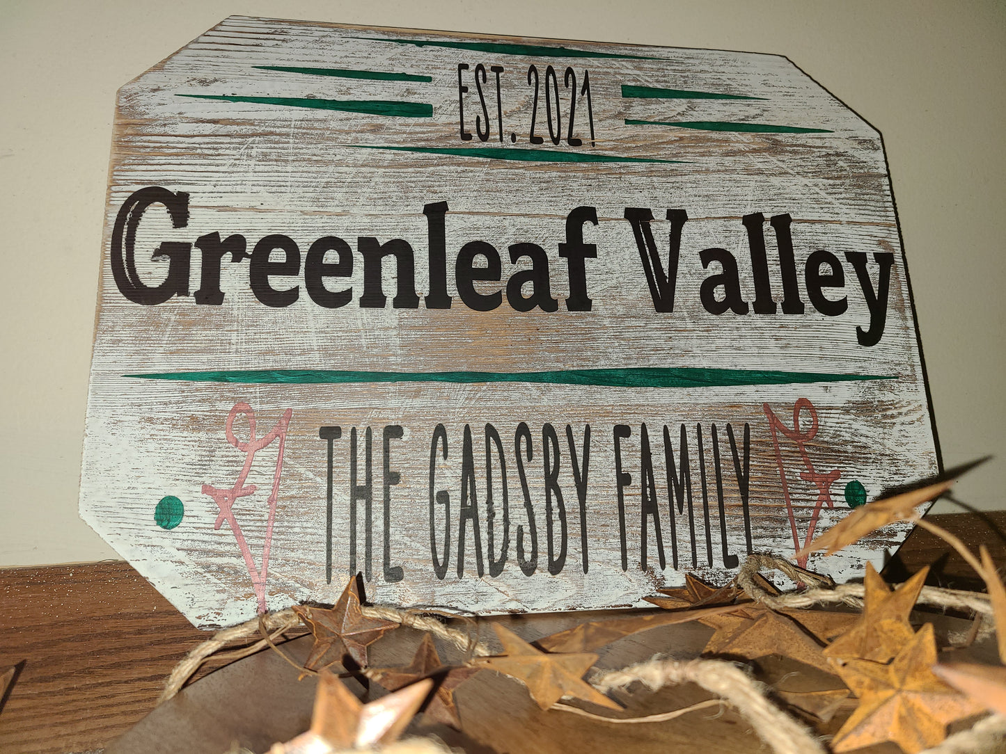 Small Wooden Octagon Farm Sign