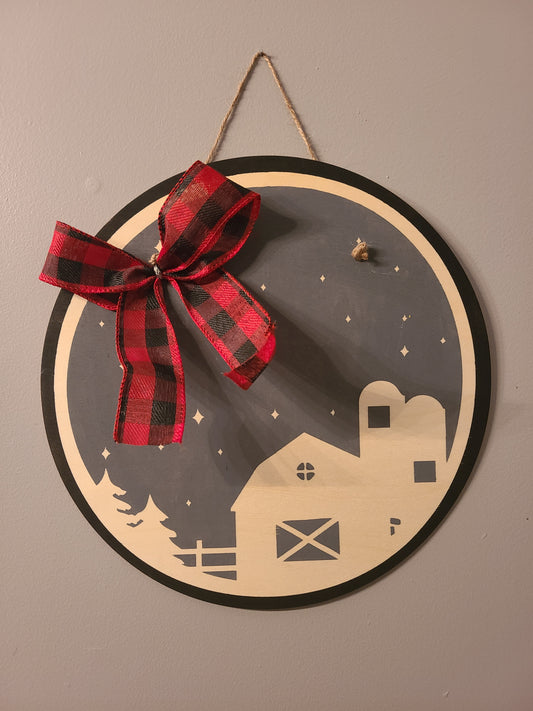Farm Scene Door Hanger