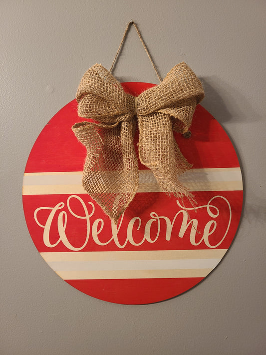 Burlap Bow Door Hanger