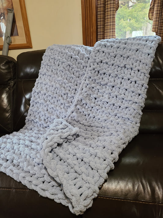 Solid Color Chunky Blanket