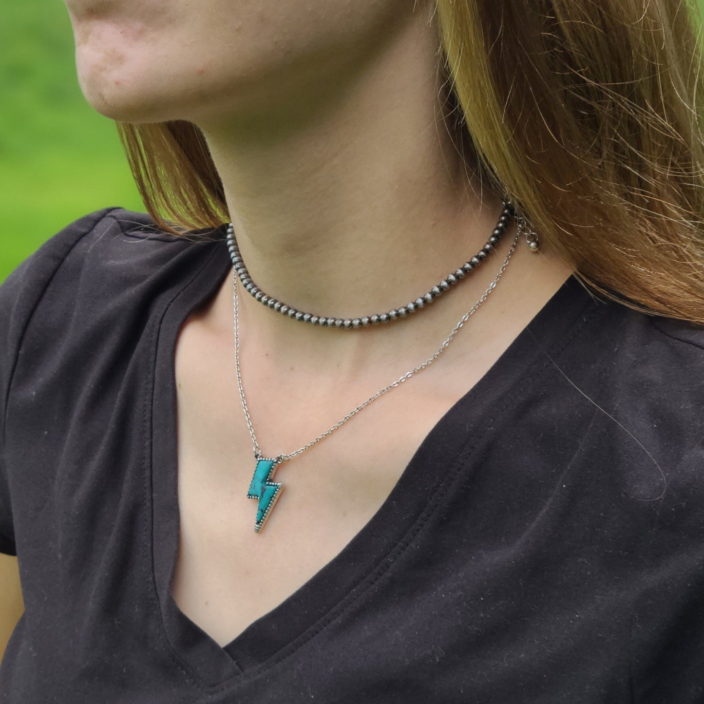 Layered Bolt Necklace